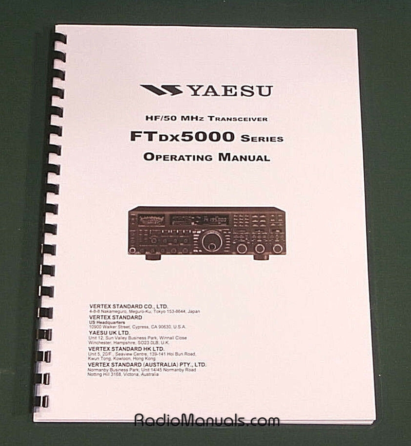 Yaesu FTdx-5000 Operating Manual - Click Image to Close